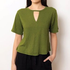 Velvet By Graham & Spencer June Tee Moss Size M NWT